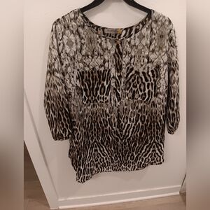 Elegant Animal Print Blouse